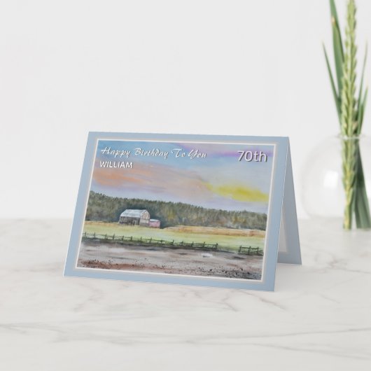 Schöne Landschaft Stall Personalisiert Card Karte (Vorderseite)