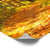 Schöne Landschaft - Straße im Herbstwald Poster (Ecke)