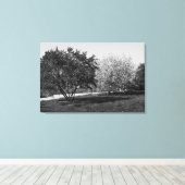 Schöne Landschaft und Bäume Leinwanddruck (Insitu (Holzboden))