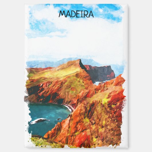 Schöne Landschaft von Madeira Magnet (Vorderseite)