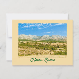 Schöne Landschaft von Naxos, Griechenland Postkarte