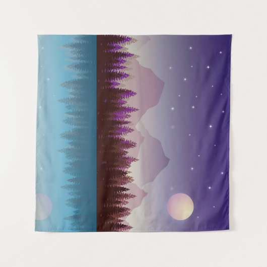 Schöne Landschaft Wandteppich (Vorderseite (Horizontal))