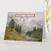 Schöne Landschaftliche Bergkunst Karte (Gelbe Blume)