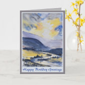 Schöne Landschaftliche Mountainbike-Geburtstagskar Karte (Gelbe Blume)