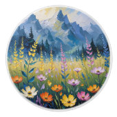 Schöne Landschaftliche Wasserfarbe Keramikknauf (Vorderseite)