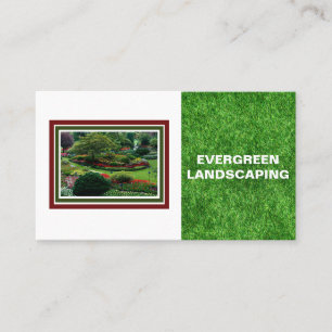 Schöne Landschaftsgestaltung Rasen Foto Geschäftsk Visitenkarte