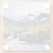 Schöne Landschaftslandschaft von Island Glasuntersetzer (Rückseite)