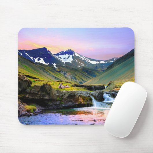 Schöne Landschaftslandschaft von Island Mousepad (Mit Mouse)