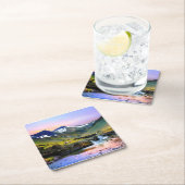 Schöne Landschaftslandschaft von Island Rechteckiger Pappuntersetzer (Vor Ort)