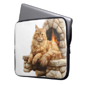 SCHÖNE LANGE HAIRED ORANGE TABBY CAT LAPTOPSCHUTZHÜLLE (Vorderseite Links)
