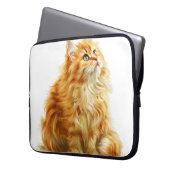 SCHÖNE LANGE HAIRED ORANGE TABBY CAT LAPTOPSCHUTZHÜLLE (Vorderseite Links)