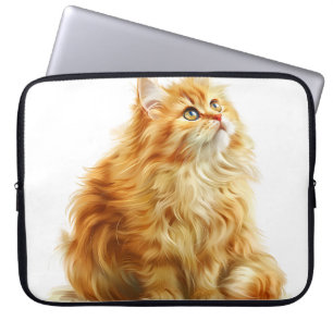 SCHÖNE LANGE HAIRED ORANGE TABBY CAT LAPTOPSCHUTZHÜLLE