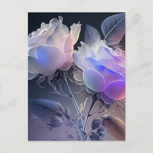 Schöne, lange Steppe Iridescent Rose Postkarte (Vorderseite)