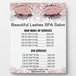 Schöne Lashes Pink Glitzer WELLNESS-CENTER Salon P Fotoplatte