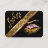 Schöne Lashes - Rose Gold Visitenkarte (Vorderseite)