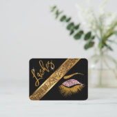 Schöne Lashes - Rose Gold Visitenkarte (Stehend Vorderseite)