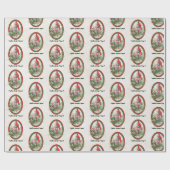 Schöne Laterne mit Heiligen und Kardinal Weihnacht Geschenkpapier (Flach)