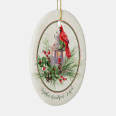 Schöne Laterne mit Heiligen und Kardinal Weihnacht Keramik Ornament (Rechts)