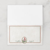 Schöne Laterne mit Heiligen und Kardinal Weihnacht Platzkarte (Außenseite Aufgefaltet)