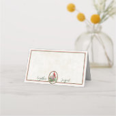 Schöne Laterne mit Heiligen und Kardinal Weihnacht Platzkarte (Vorderseite)