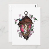 Schöne Laterne Postkarte (Vorne/Hinten)