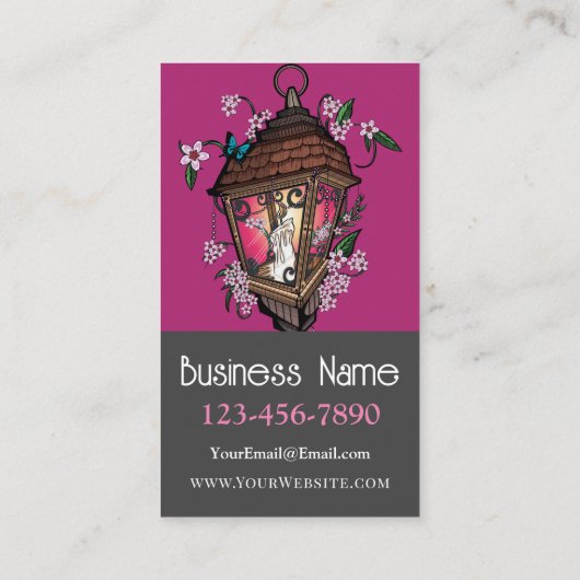 Schöne Laterne Visitenkarte (Rückseite)