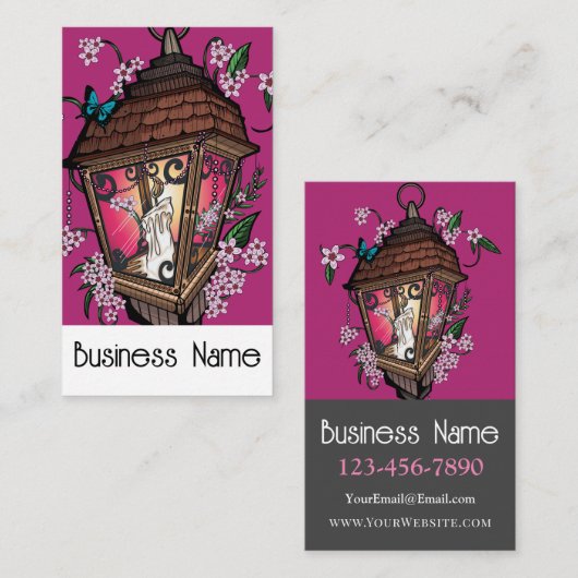 Schöne Laterne Visitenkarte (Vorne/Hinten)