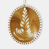 Schöne Latte Floral Leaf Art Tree Keramikornament (Links)