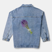 Schöne Lavendel Blume Lavender Botander Jeansjacke (Rückseite)