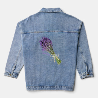 Schöne Lavendel Blume Lavender Botander Jeansjacke