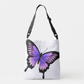 Schöne Lavendel Butterfly Crosskörper Tasche (Rückseite)