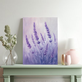Schöne Lavendel Pastel Illustration Leinwanddruck