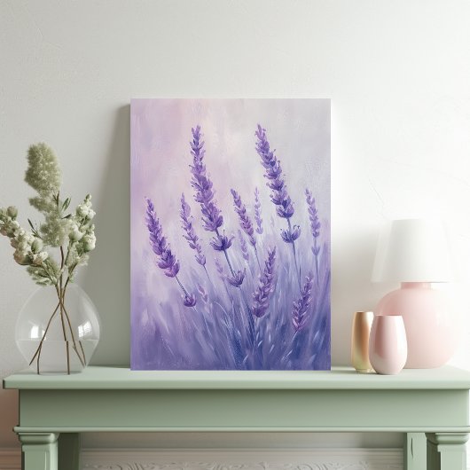Schöne Lavendel Pastel Illustration Leinwanddruck