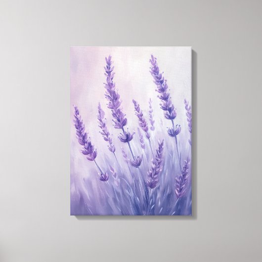 Schöne Lavendel Pastel Illustration Leinwanddruck (Vorderseite)