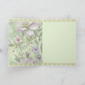 Schöne Lavendel-Rose Karte (Innenseite)