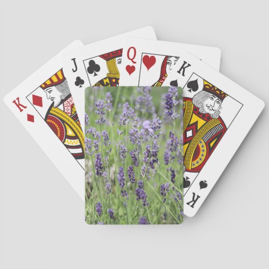 Schöne Lavendel Spielkarten (Rückseite)