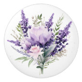 Schöne Lavendel und gemischte Blumengestelle Keramikknauf (Vorderseite)