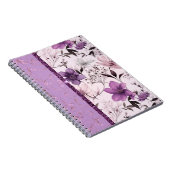 Schöne Lavendel und rosa Blütenpracht Notizblock (Rechte Seite)