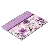 Schöne Lavendel und rosa Blütenpracht Notizblock (Linke Seite)