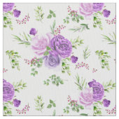 Schöne Lavendel und weiße Blumenstoffe Stoff (Nahaufnahme)