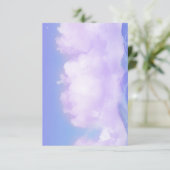 Schöne Lavendel Wolkenlandschaft Dankeskarte (Stehend Vorderseite)