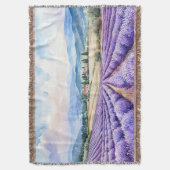 Schöne Lavendelfelder Aquarelle Decke (Vorderseite Vertikal)