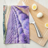 Schöne Lavendelfelder Aquarelle Geschirrtuch (Viertel Falte)