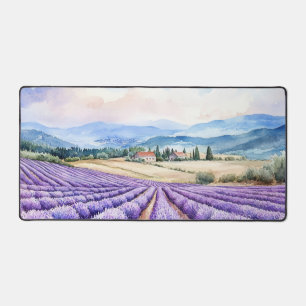 Schöne Lavendelfelder Aquarelle Schreibtischunterlage