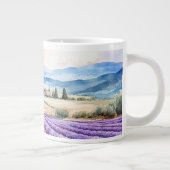 Schöne Lavendelfelder Kunst Jumbo-Tasse (Rechts)