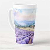Schöne Lavendelfelder Kunst Milchtasse (Linke Ecke)