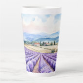 Schöne Lavendelfelder Kunst Milchtasse (Vorderseite)