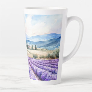 Schöne Lavendelfelder Kunst Milchtasse