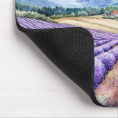 Schöne Lavendelfelder Kunst Mousepad (Ecke)