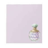 Schöne Lavendelparfümflasche Notizblock (Vorderseite)